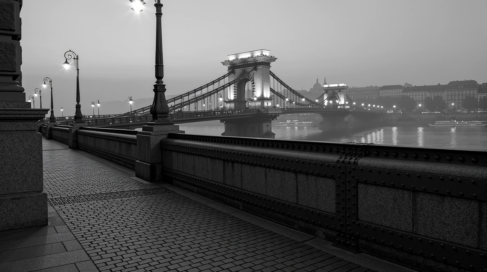 Twilight at Liberty Bridge, Budapest